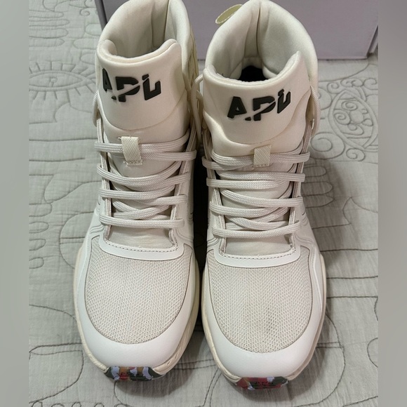 NIB APL TechLoom Defender High-top Hiking Sneakers Sz 8 Pristine Off-white Cream - Picture 2 of 10